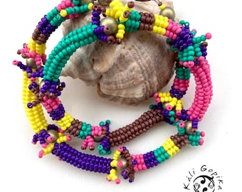 Colorful Beaded Boho necklalce