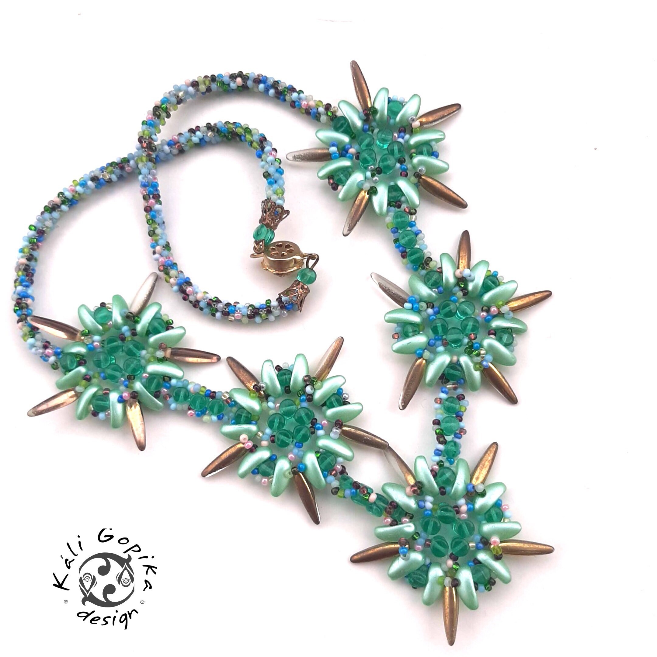 ネックレス・ペンダント Abstract Stone Statement Necklace Emerald Rhinestones Statement Necklace | CinCin La Chic