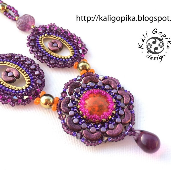 Statement Purple beaded necklace