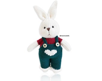 Knit Bunny Toy Pattern: Amigurumi Doll (PDF Pattern)