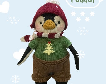 Knit Penguin Doll Pattern: Pascal Amigurumi Toy (PDF Pattern)