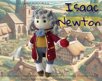 Knitting Pattern: Isaac Newton by Meemoodolls.