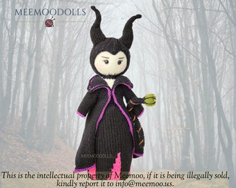 Knitting pattern: Thorn Enchantress Evil Fairy by MeemooDolls
