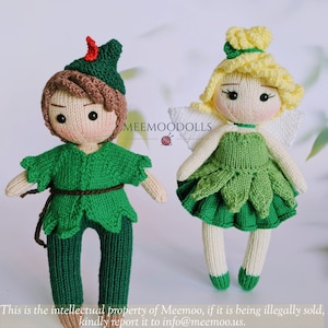 Knitting Pattern: Pan & Pixie Forever Young Duo by Meemoodolls