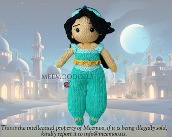 Arabian Princess Doll. Knitted toy patterns. Meemoodolls