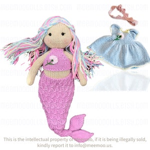 Handcrafted DION Mermaid the Sea Princess Knitting Pattern – Create Your Own Magical Mermaid Doll