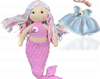 Handcrafted DION Mermaid the Sea Princess Knitting Pattern – Create Your Own Magical Mermaid Doll