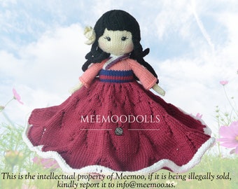 Knitting Pattern: Security Blanket. The Warrior Princess by Meemoo Dolls