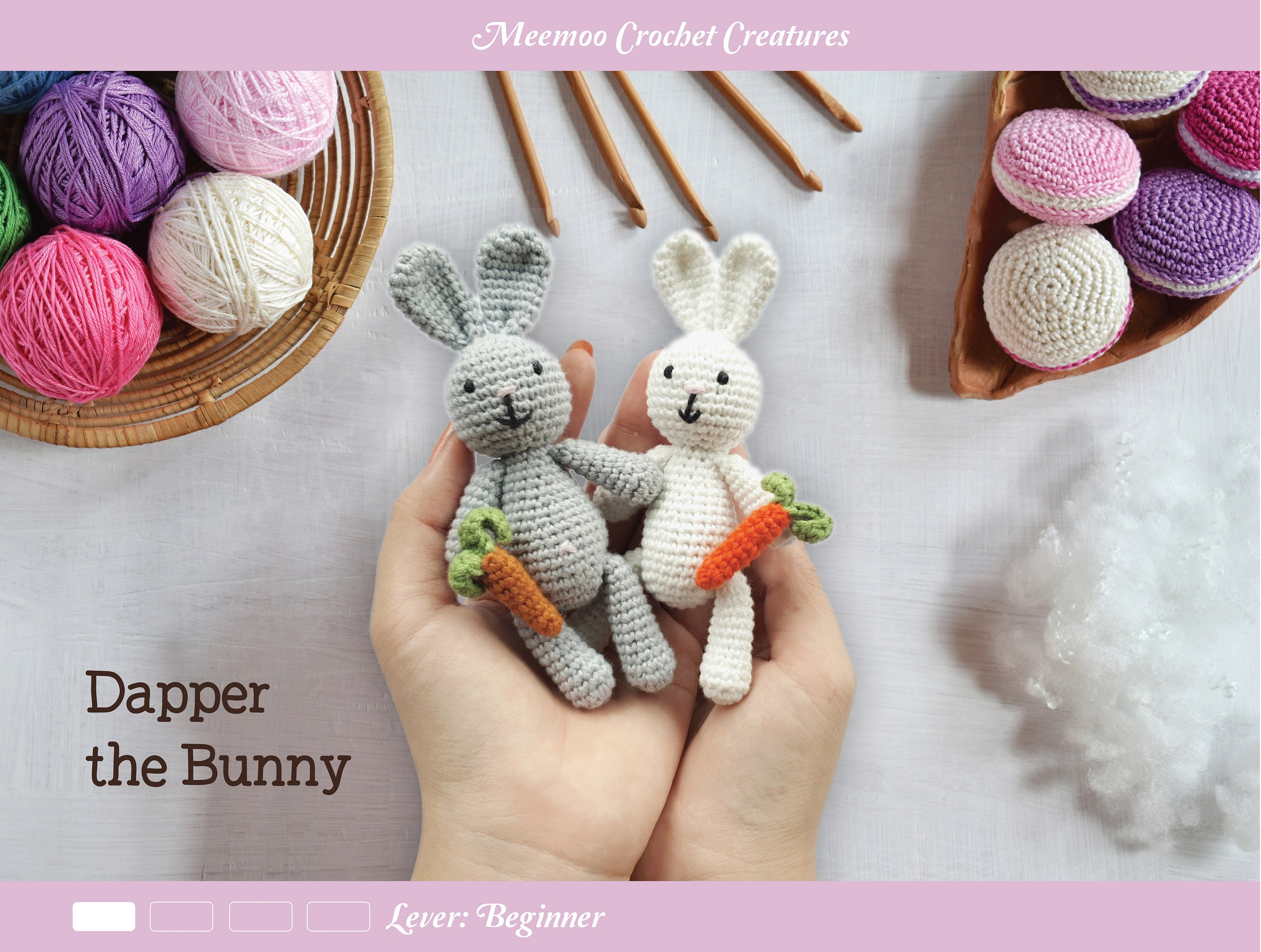 PDF Crochet Bunny Pattern for Small, Super Simple & Quick Pattern for