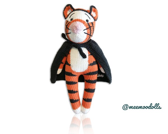 Knit Tiger Stuffed Animals. Knitted Toy Patterns. Meemoodolls. - Etsy
