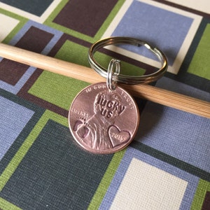 2023 Lucky Us Hand Stamped Penny, Dad To Be, New Mom, Gift for Baby Shower, Expecting Mommy, Daddy, Birth of Baby Gift image 2