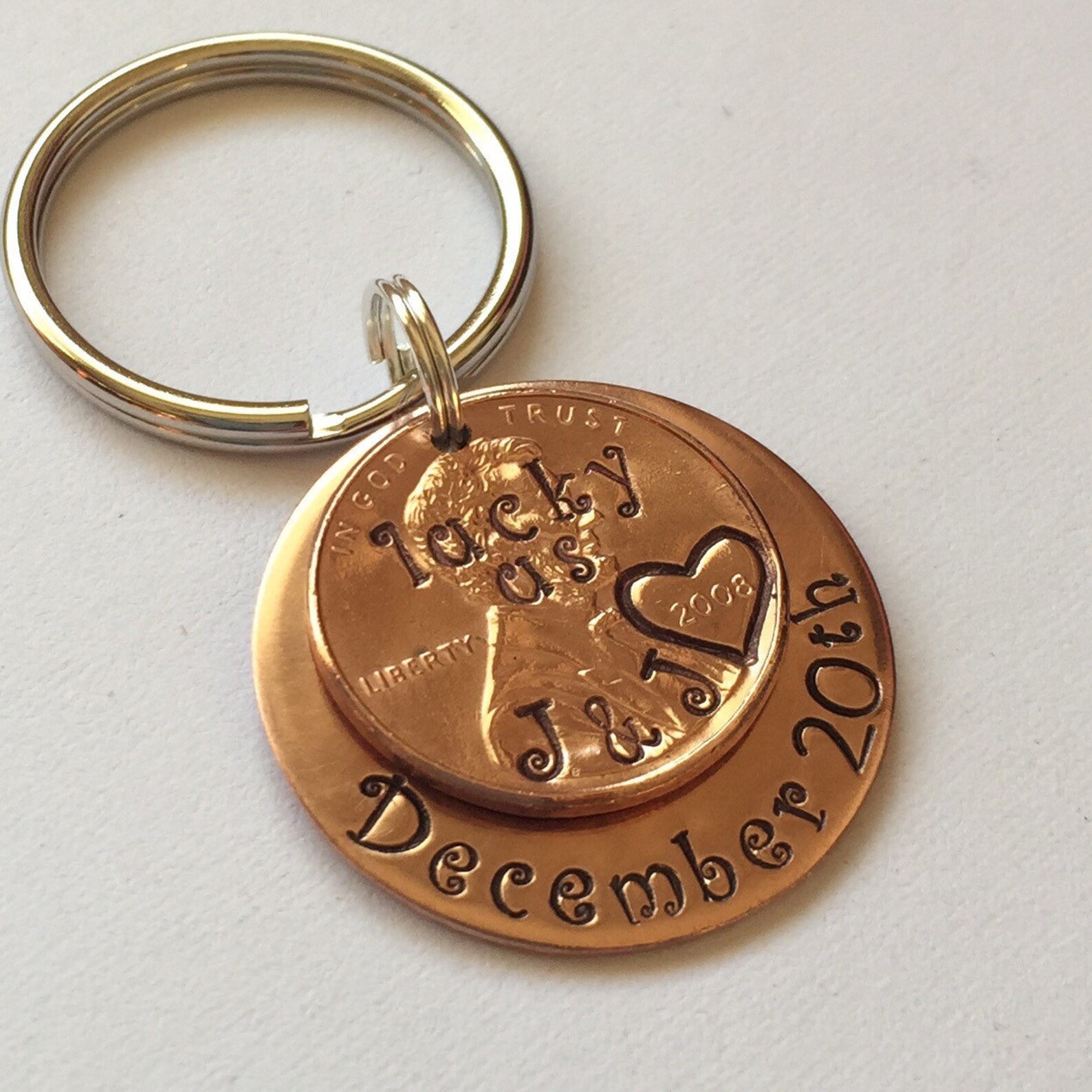 Traditional 7 Year Copper Anniversary Gift for Her Lucky Us Etsy