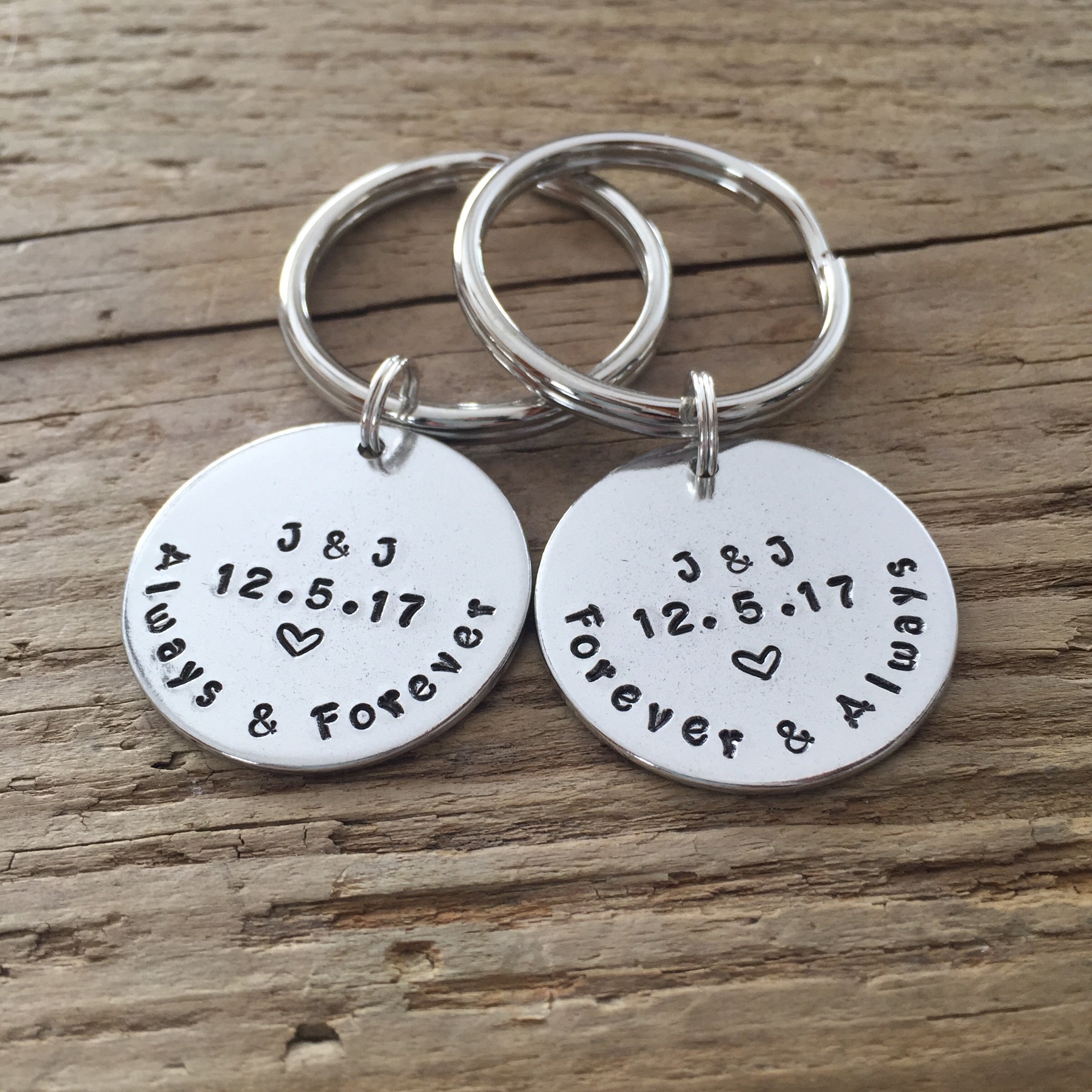Anniversary Gift for Him Personalized Keychain Boyfriend Etsy