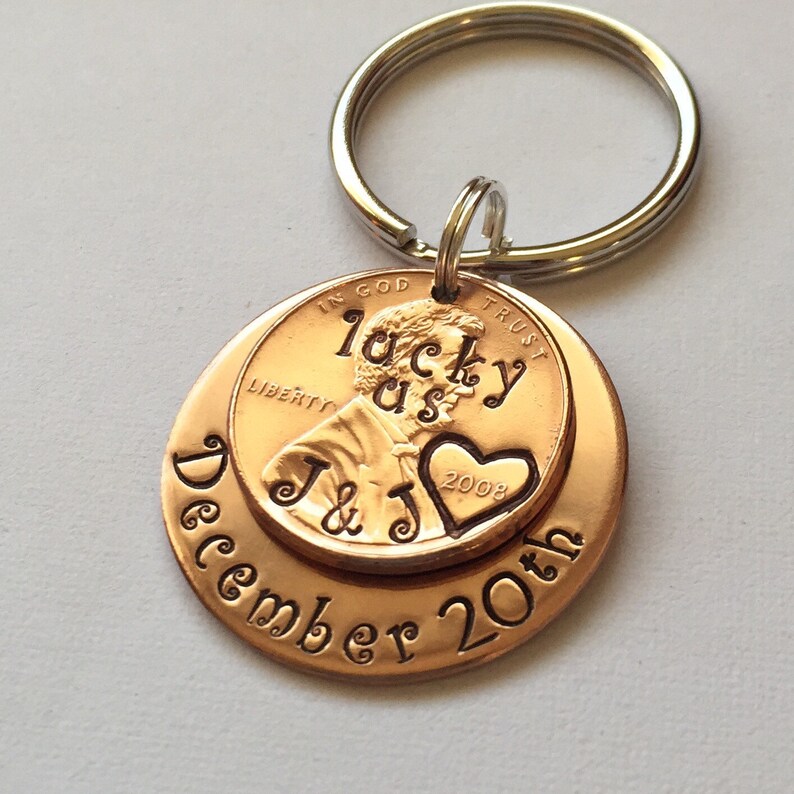 Traditional 7 Year Copper Anniversary Gift for Her Lucky Us Etsy