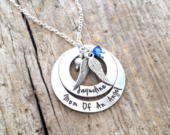 Moeder van een engel herdenking ketting, verlies van baby herdenking sieraden, verlies van kind sympathie gift, miskraam ketting, doodgeboorte gift