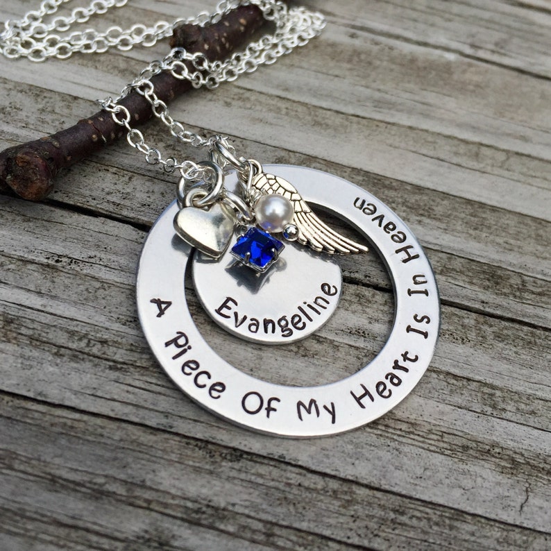 A Piece Of My Heart Is In Heaven Remembrance Necklace Hand Etsy a-piece-of-my-heart-is-in-heaven-remembrance-necklace-hand-etsy