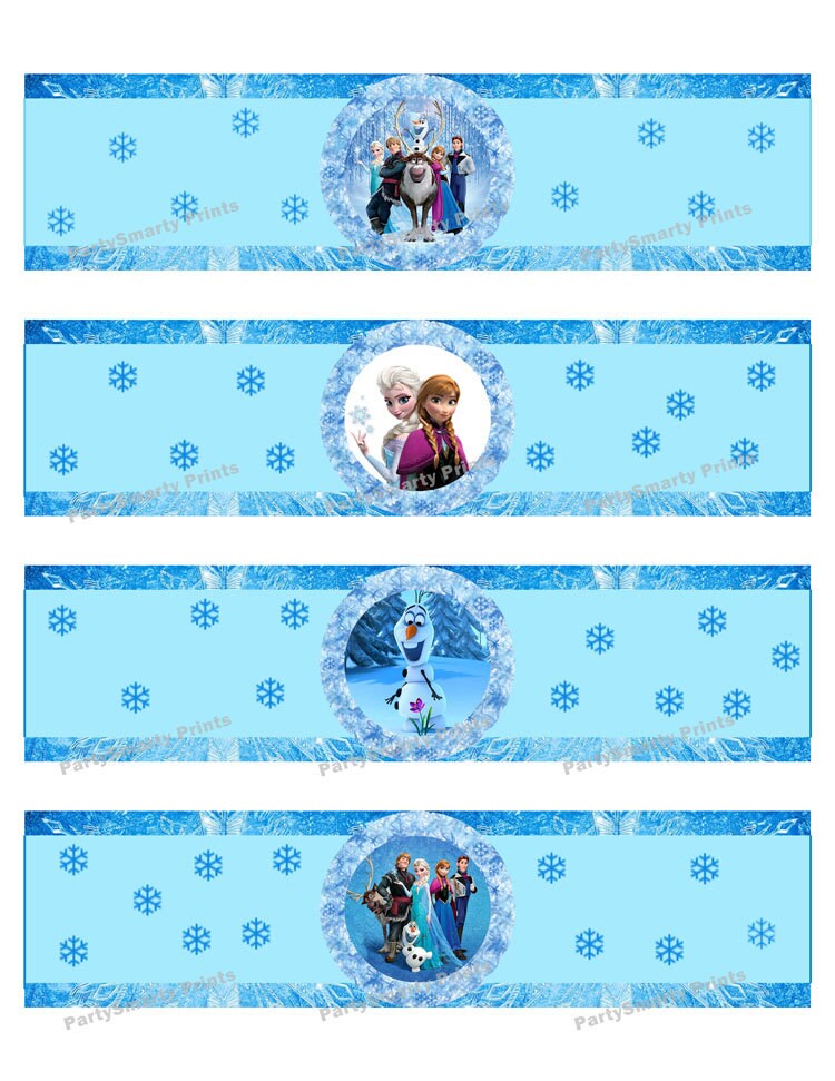 Frozen Water Bottle Label Digital Download Bottle Label - Etsy