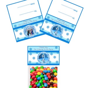 Frozen 4 Inch  Party Favor Topper- Digital Download - Candy Bag Topper - Frozen Party