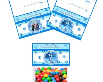 Frozen 6 Inch  Party Favor Topper- Digital Download - Candy Bag Topper - Frozen Party