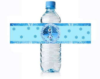 Frozen Water Bottle Label- Digital Download - Bottle Label - Frozen Party
