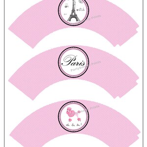 Paris Cupcake Wrappers – Digital Download – Paris Party