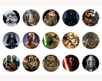 Verrijken Oriëntatiepunt lancering Star Wars 1 Inch Round Digital Download Bottle Cap - Etsy