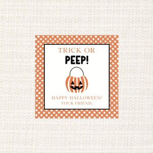 Peep Halloween Gift Tags