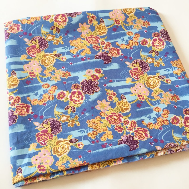 JAPANESE COTTON FABRIC By The Yard Japanese fabric beautiful Etsy