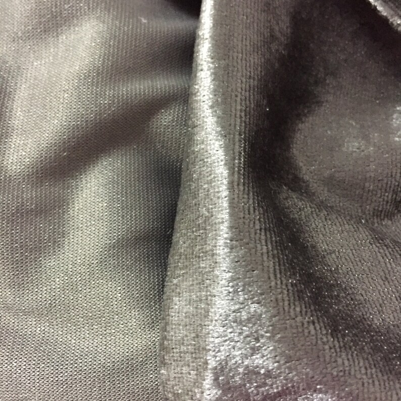 GREY VELVET FABRIC By The Yard 60 inch fabric width Etsy