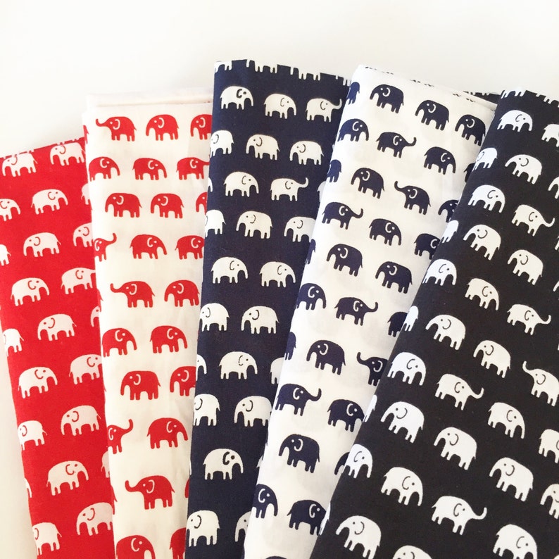 Elephant cotton fabric by the yard kids fabric girl Etsy