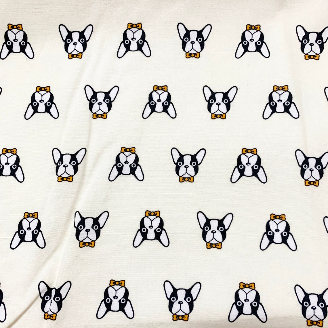 French Bulldog fabric DOG COTTON FABRIC By The Yard Animal Etsy