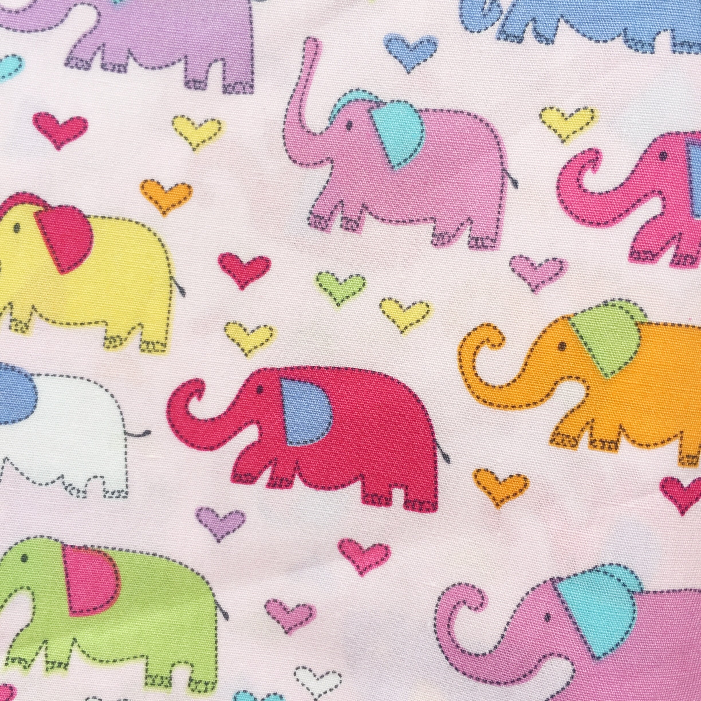 Colorful Elephant Fabric by the yard animal cute baby sweet Etsy