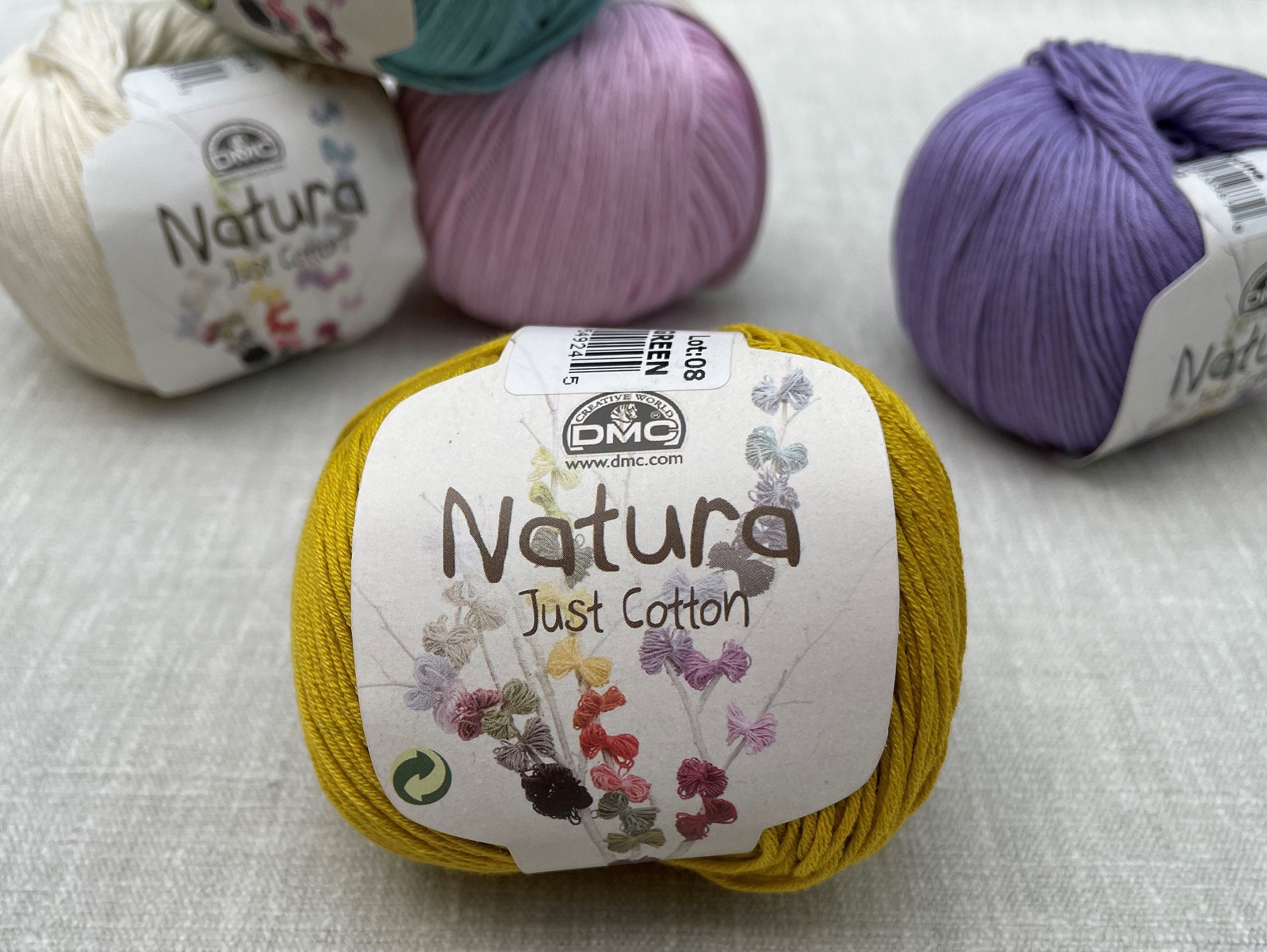 2 X DMC Natura Just Cotton 100% 4-ply Cotton Colour Moos 