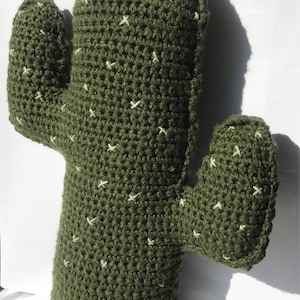 Crochet Saguaro Cactus Throw Pillow image 3