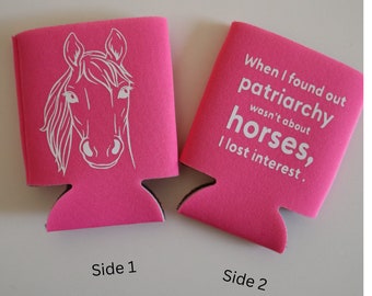 Patriarchy and Horses Cozie, Can Cooler, 2 - Pack