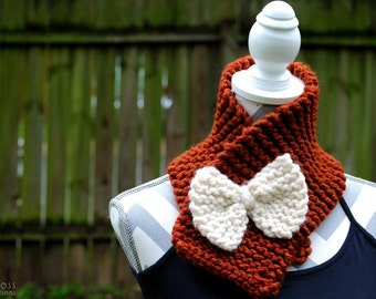 CHILD & ADULT | Adaline Bow Scarf | Crochet Scarf | Winter Clothes | Crochet Accessories