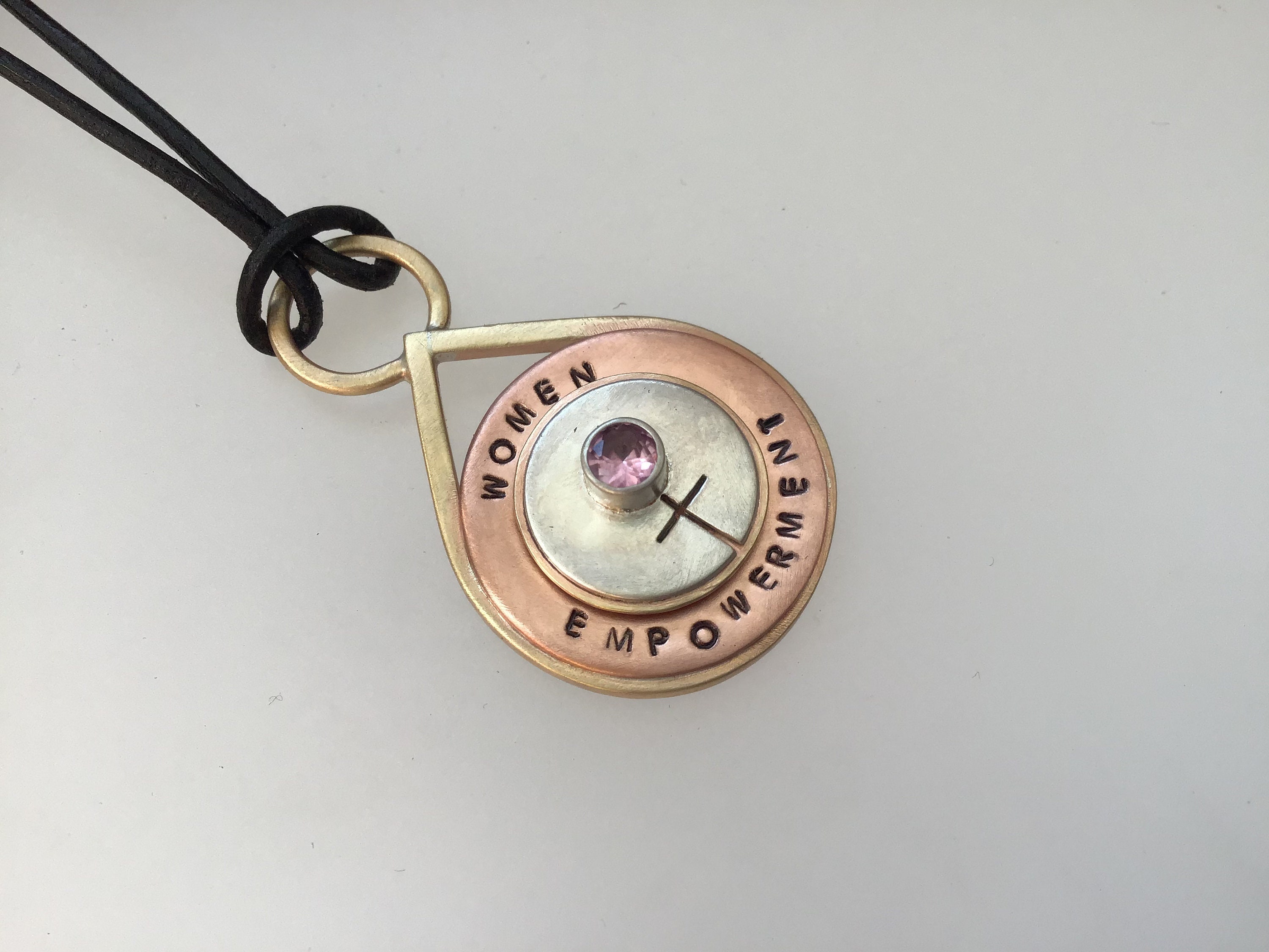 Women Empowerment Inspirational Feminism Necklace Mixed Metal Etsy