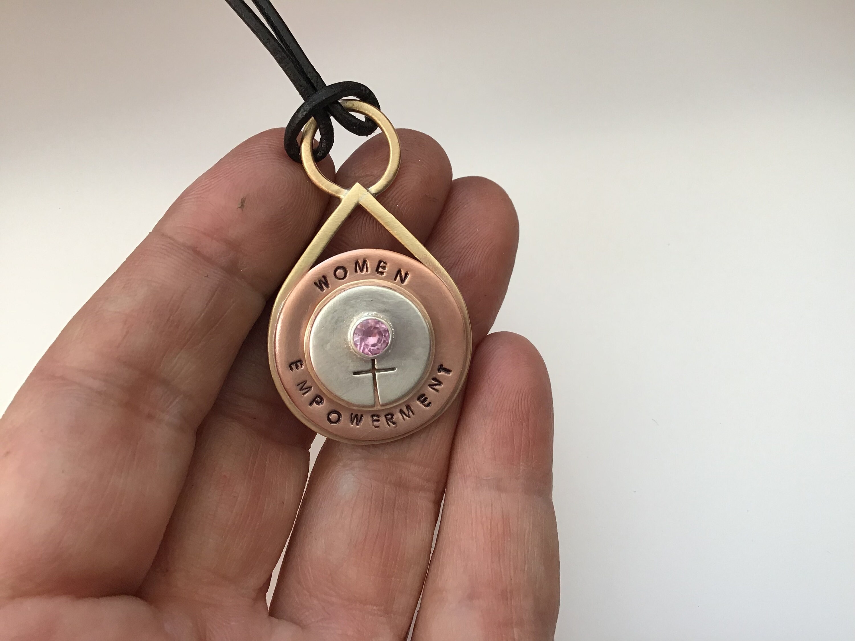 Women Empowerment Inspirational Feminism Necklace Mixed Metal Etsy