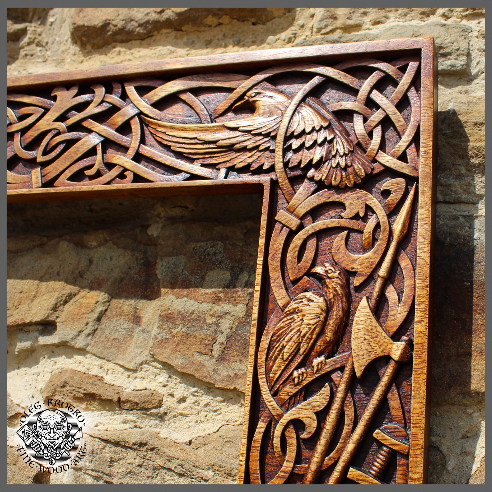 Freya Wood Carving Elegant Viking Frame Odin Home Decor Norse - Etsy