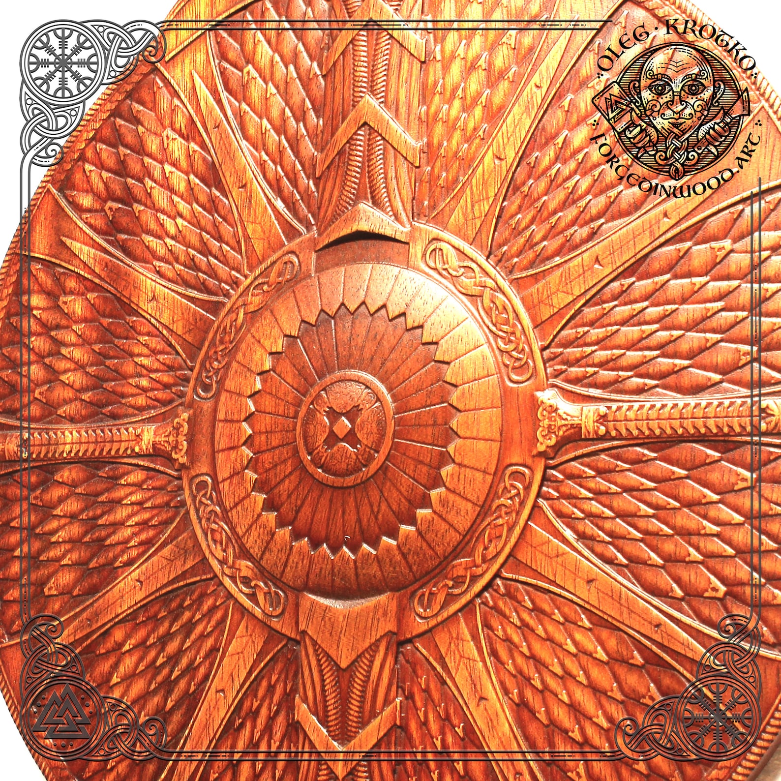 Magic Shield Best Gift for Viking Wood Carved Viking Wall - Etsy