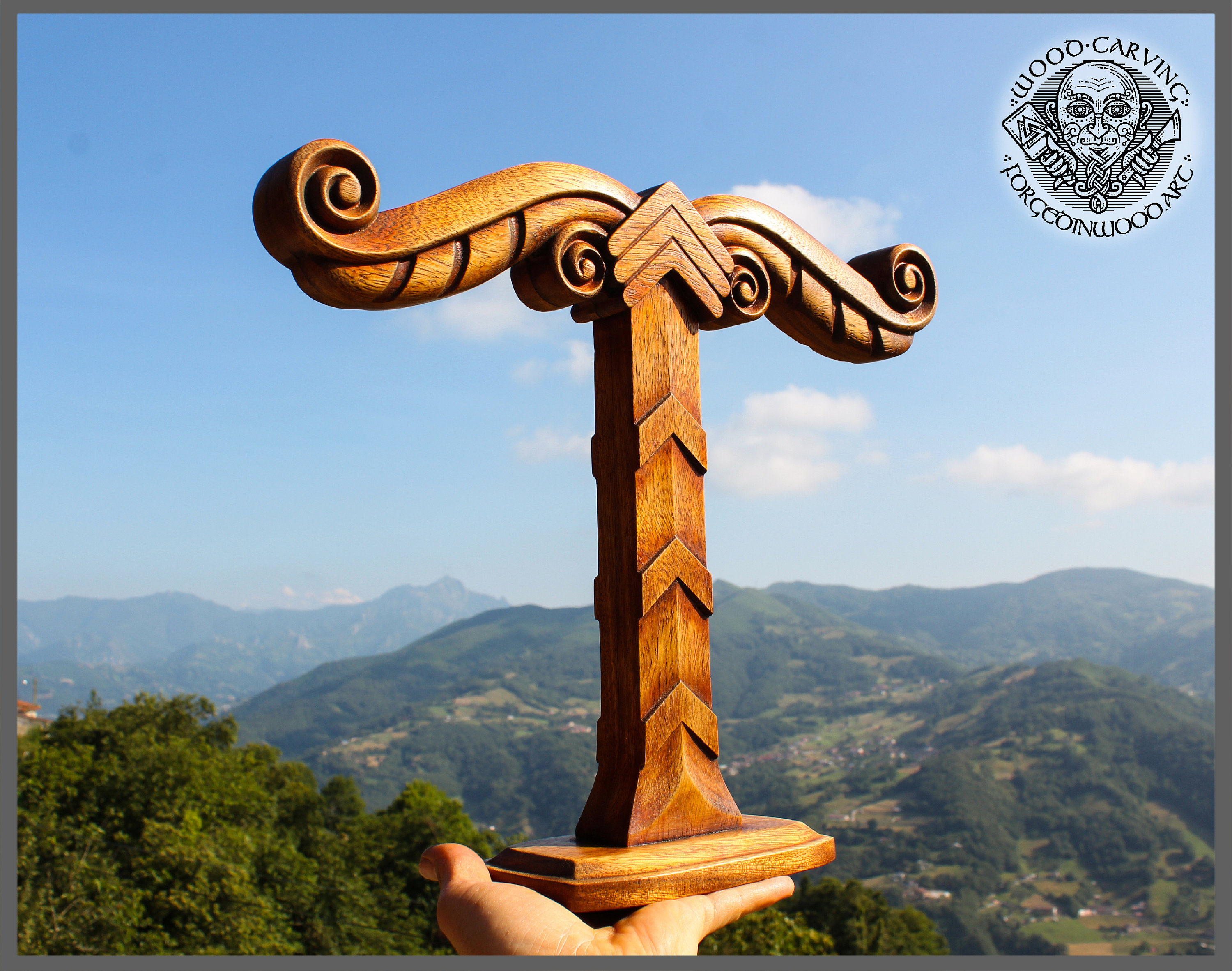 Irminsul Wood Carving Vikings Picture Home Decor Art Norse Wood Pagan Gods Heathen Asatru Celtic Norse Rune Wall Hanging Odin Thor Freya
