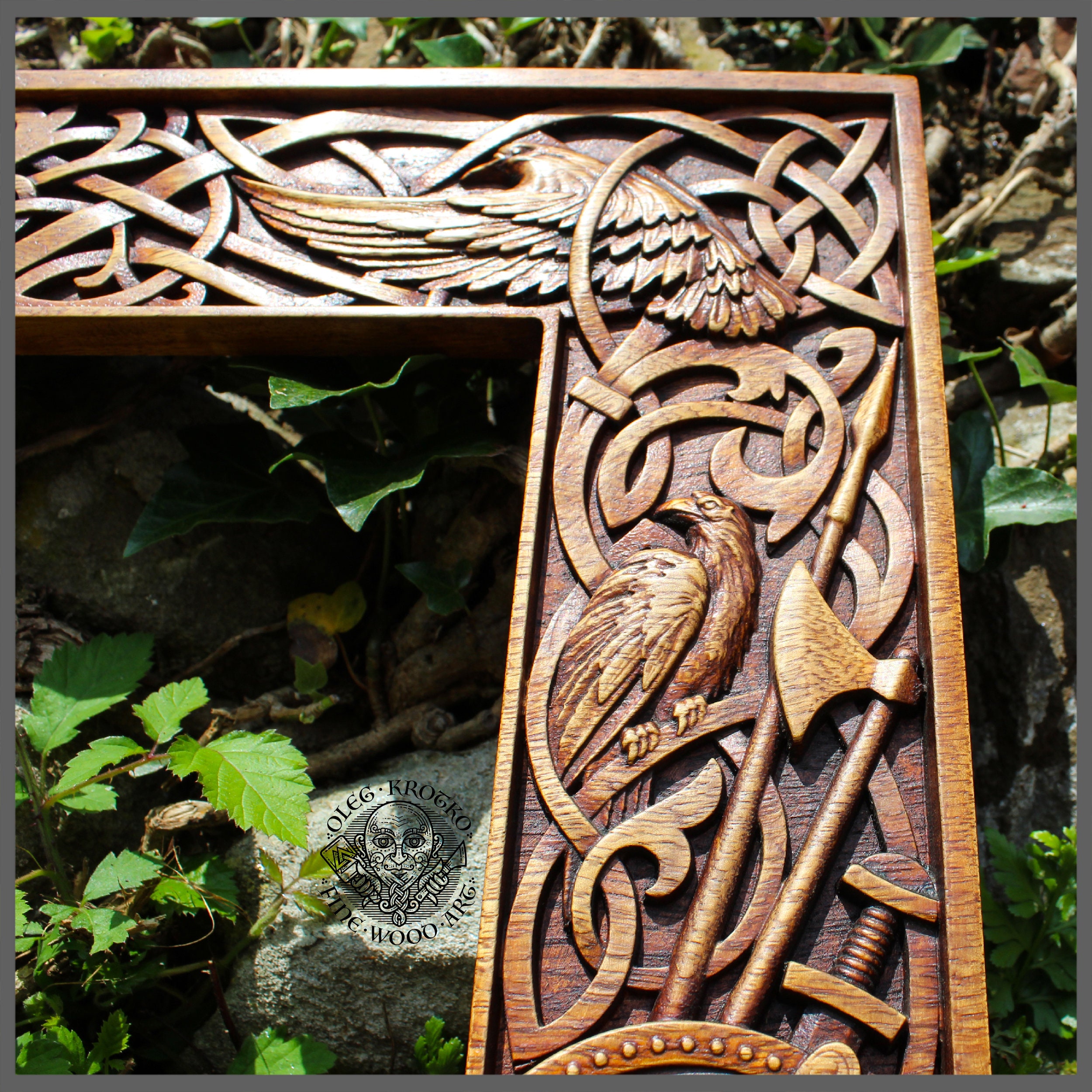 Freya Wood Carving Elegant Viking Frame Odin Home Decor Norse | Etsy