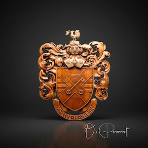 Beispiel für Familie Heraldische Symbole Wappen benutzerdefinierte Kunstwerk Mittelalter Kunst Heraldik Crest Dekor hängenden Holz schnitzen Bild-Wand-Dekor