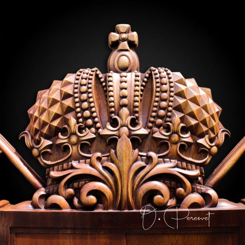 Custom Family Crest Wood Carving, Bespoke Chi-Rho and Spartan Helmet Heraldry, Personalized Fleur-de-lis Coat of Arms, Christian Wall Art image 14