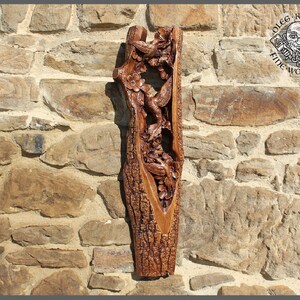 Kolibri Wild Life Flower Wood Carving Wall Art Bird Animal Custom Rustic Gift Hunter Cabin Home Wall Hanging Viking