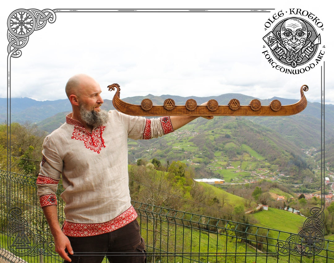 Valhalla's Pride Great Drakkar Viking Boat Exquisitely Handcrafted