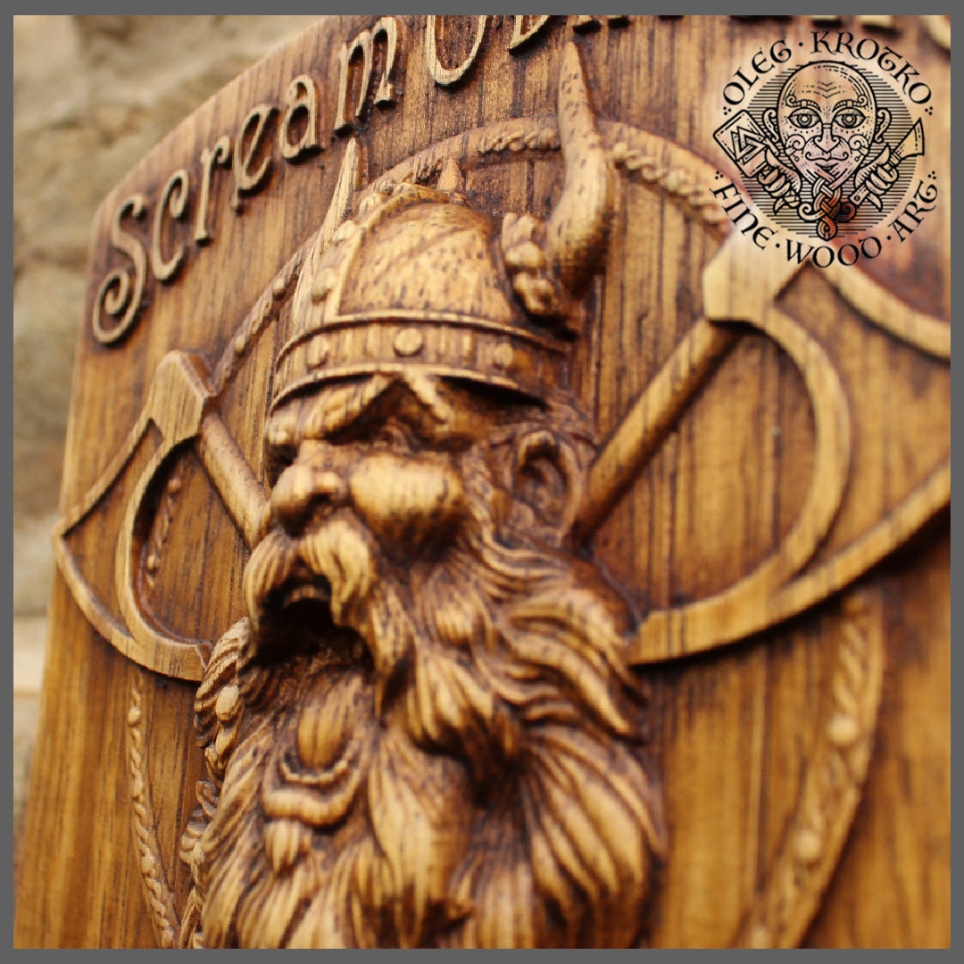 オーディンのヴァイキング木彫、北欧神話の異教の装飾 - Etsy 日本