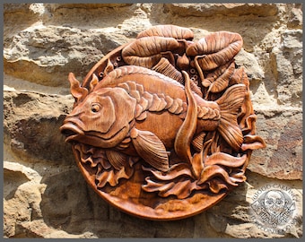 bulgarian wood carving box fish Carved The Artist Strategically Carved This Piece To Show Movement. 44