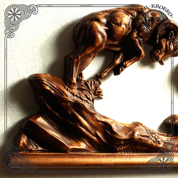 闘牛 木彫り ≪ZT424ジ≫ 彫刻 闘牛 黒系 木彫り/大型/置物/角切り/木製/