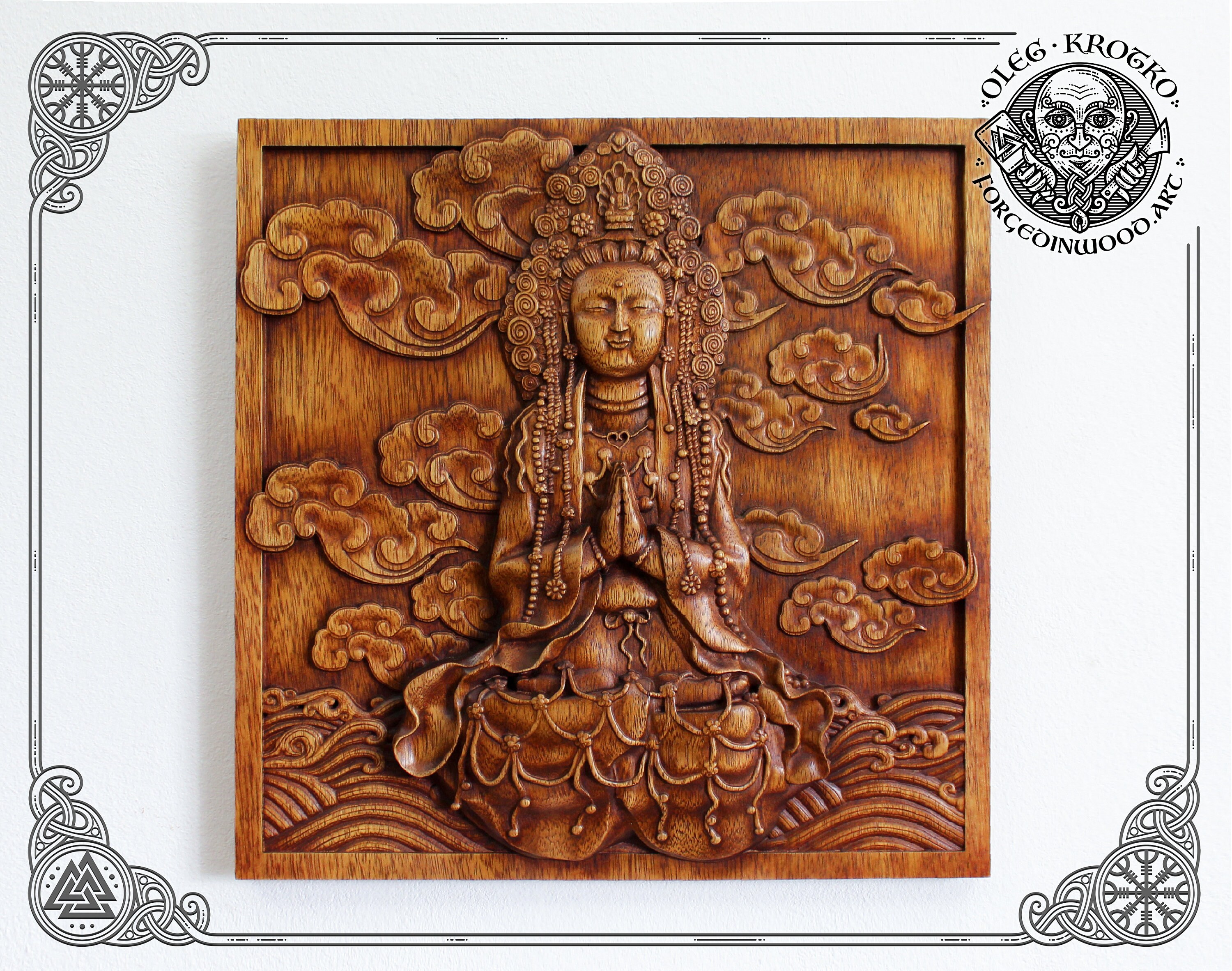 Buddha Dharma Sangha Tibetan Buddhism Home Decor Wood